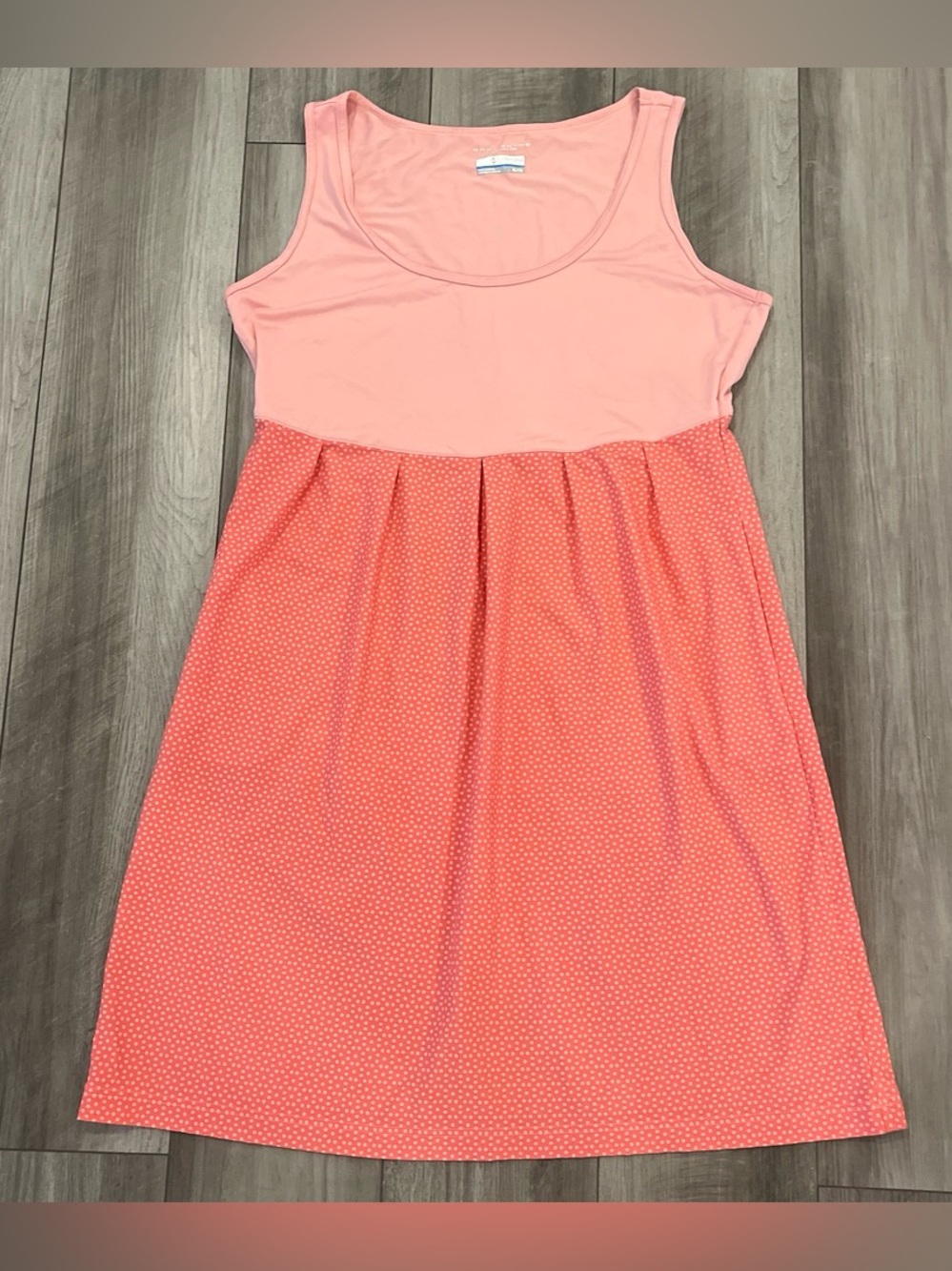 Women’s Sleeveless Pink Coral Two-Tone Summer Dress